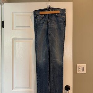 7 For All Mankind Dark Blue Straight Leg Jeans